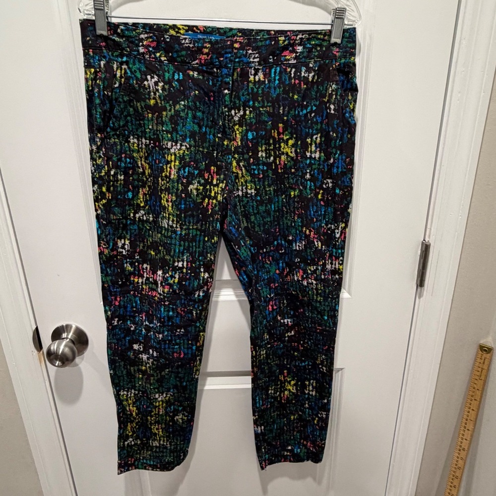 Derek Lam Womens Trousers Abstract Splatter Print Multicolor Size 10